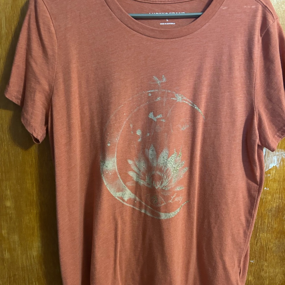 Lucky Brand Orange Short Sleeve Tee